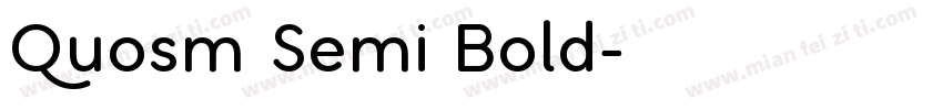 Quosm Semi Bold字体转换